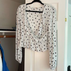 Free people star wrap blouse